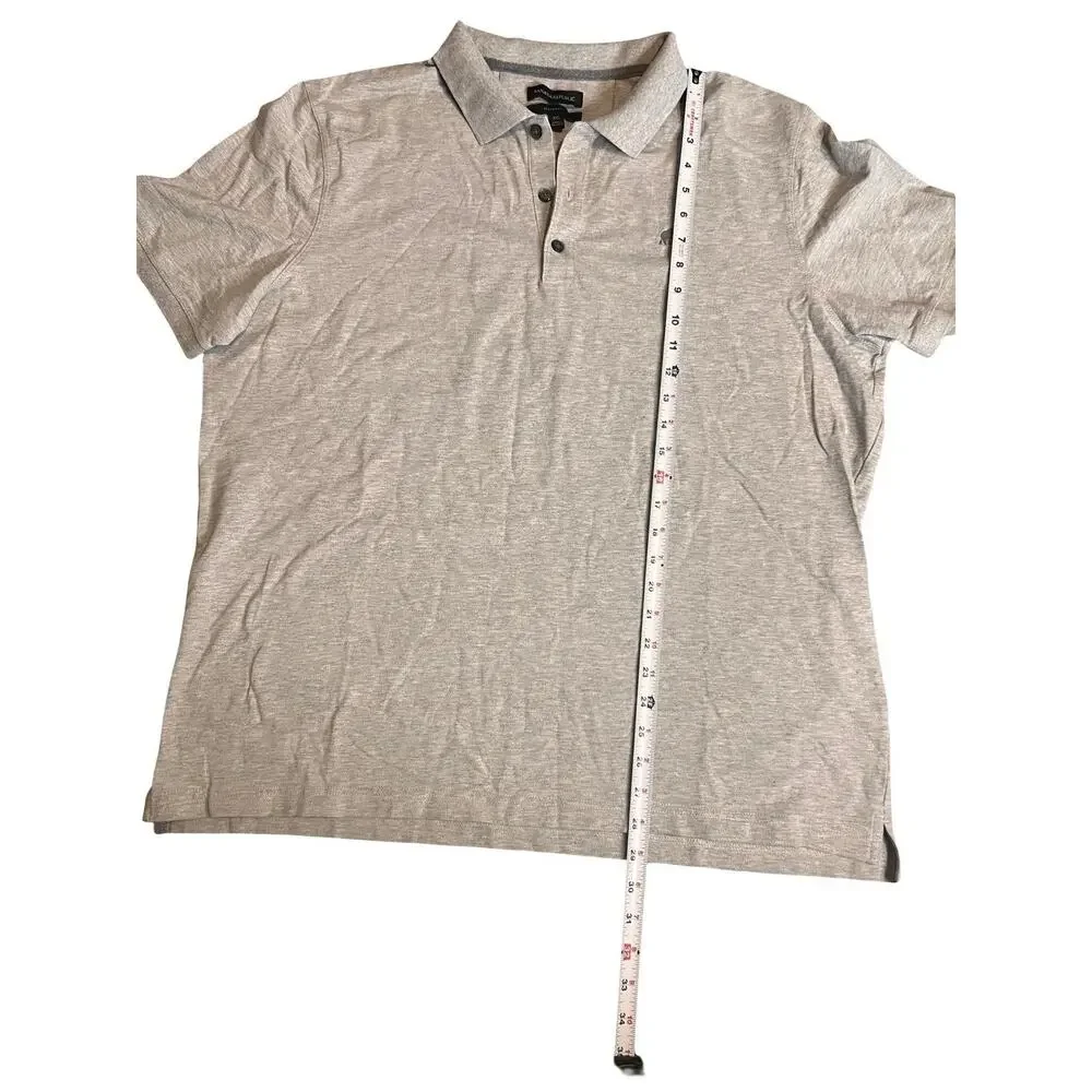 BANANA REPUBLIC Polo Shirt, Gray, Stretch, Standard Fit| Men’s: XXL